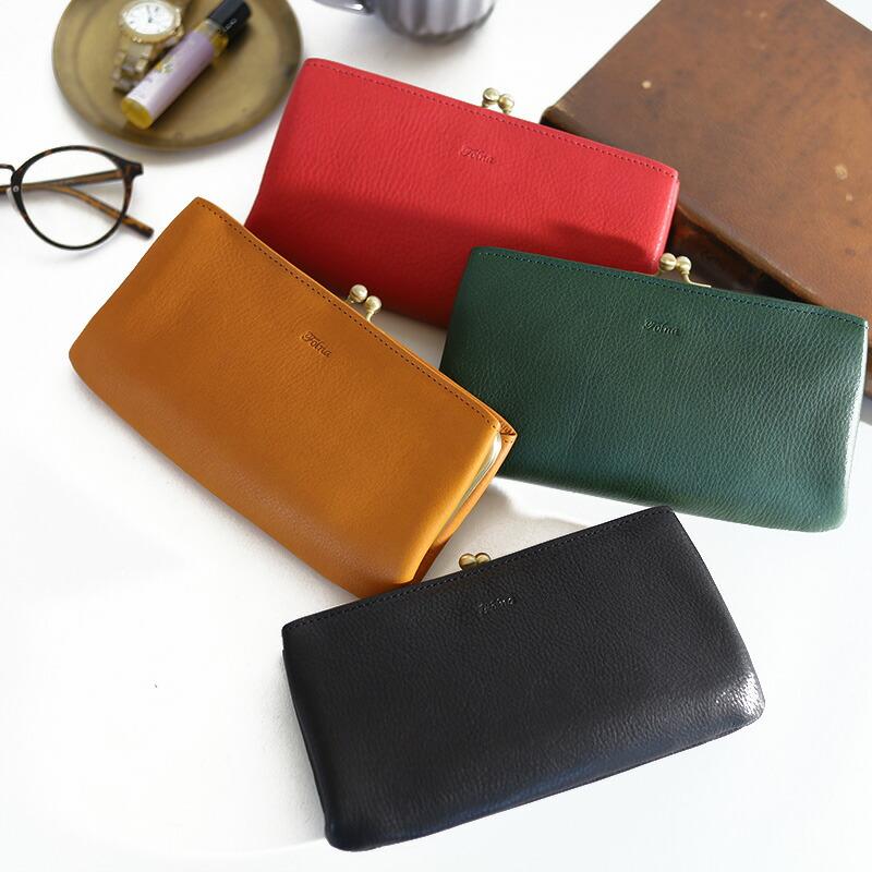 Folna フォルナ 財布 2993870 オリーブヌメ がま口 長財布 日本製 井野