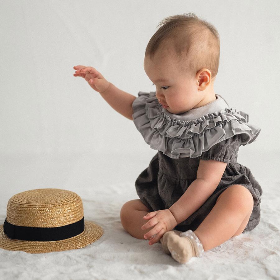 かな　エプロンドレススタイ　ベビーパンツ　つけ襟スタイ　ベビーハット かな エプロンドレススタイ ベビーパンツ つけ襟スタイ ベビー