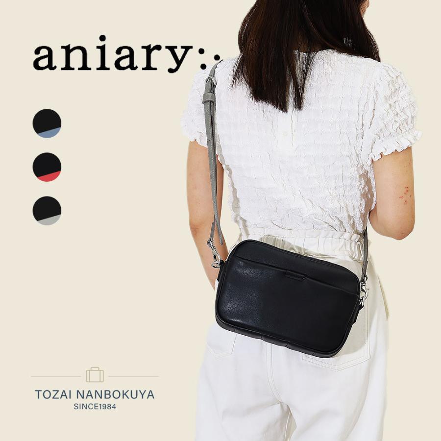aniary アニアリ ショルダーバッグ レザー 37-03000 メンズ 5L オールシーズン お出かけ ユニセックス 小さめ 小ぶり 上質 上品 バッグ シンプル B5 スモールサイズ aniary（アニアリ） 10%OFFセール ショルダーバッグ レザー 37-03000
