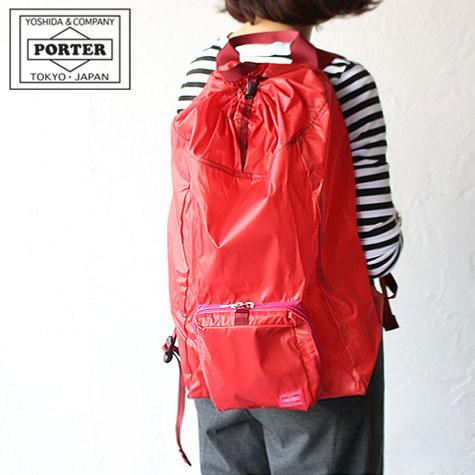 LUGGAGE LABEL ポーター スナックパック パッカブル リュックサック