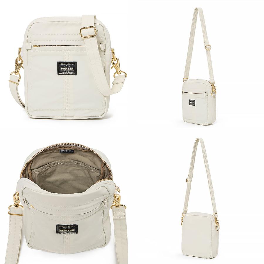 美品PORTER ショルダーバッグ ホワイト PORTER ポーター マイル ショルダーバッグ 754-15116 吉田カバン MILE