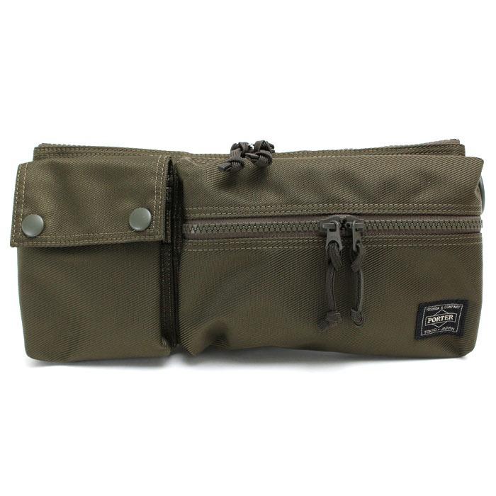 未使用級　ポーター ボディバッグ ウェストポーチ　カーキ　大容量 PORTER ポーター ユニット ウエストバッグ 784-05469 吉田カバン