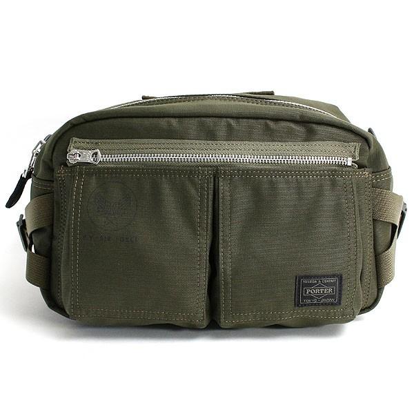 ポーター フライングエース ウエストバッグ ボディバッグ 黒 カーキ ナイロン PORTER ポーター フライングエース ウエストバッグ 863-16809 吉田