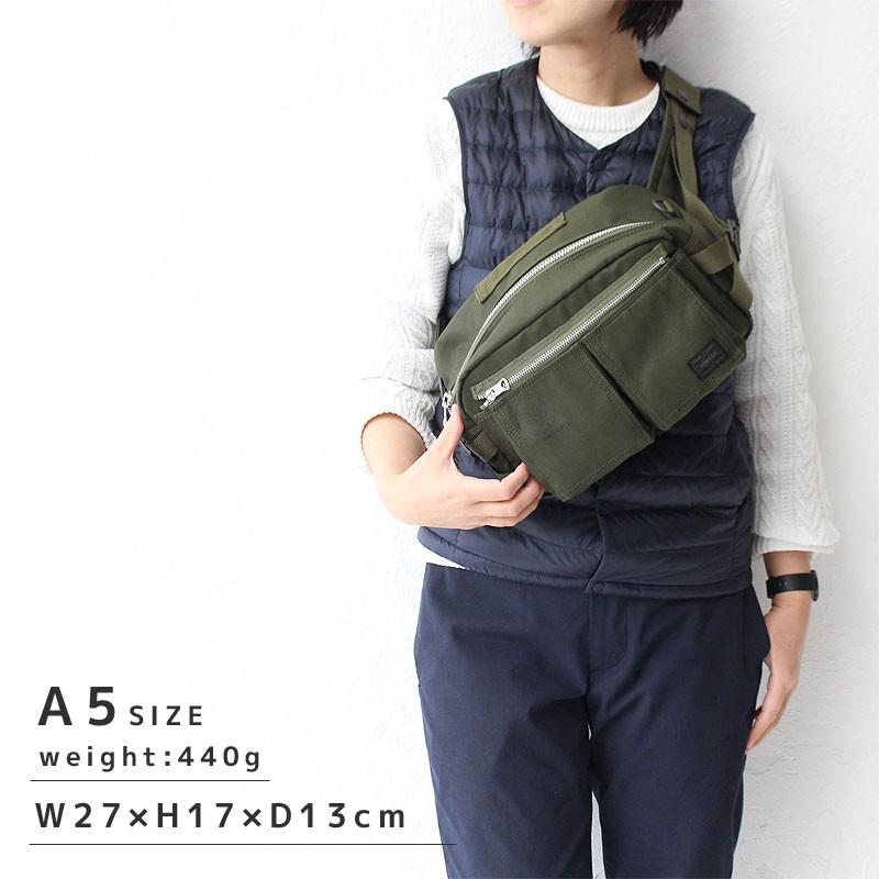 ポーター フライングエース ウエストバッグ ボディバッグ 黒 カーキ ナイロン PORTER ポーター フライングエース ウエストバッグ 863-16809 吉田