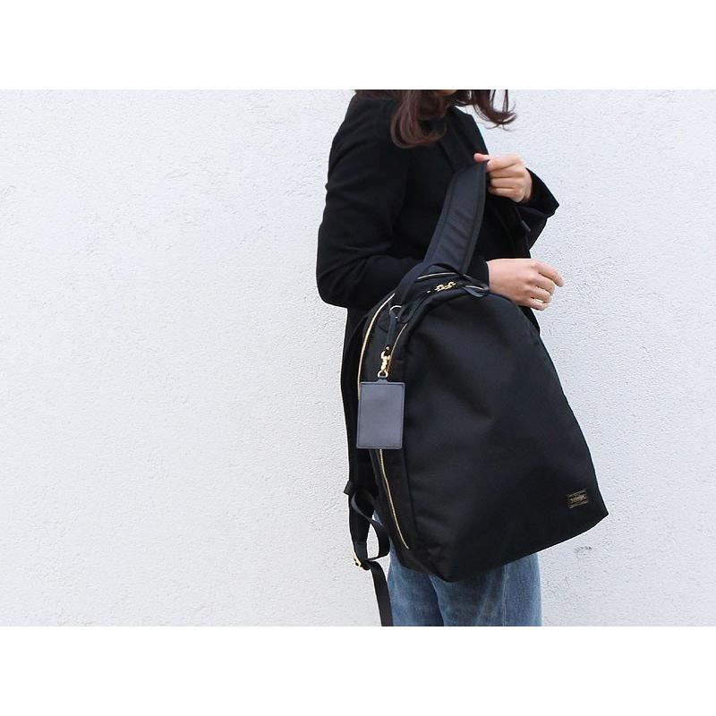 美品　PORTERポーター完売品シア2層式大容量A4OK DAYPACKブラック PORTER ポーター シア 2WAYデイパック(L) 871-15179 リュック 吉田