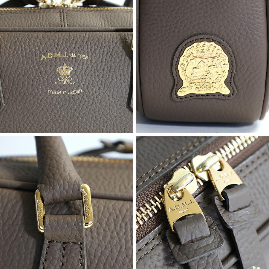 A.D.M.J. 牛革 ボストンバッグ トート ハンドバッグ 28cm ADMJ エーディーエムジェイ made in Japan レザー 正規品  ギフト  高級 レザー 本革 acs01183の画像