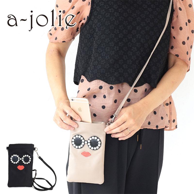 a-jolie（アジョリー） バック パールサングラス モバイルポーチ