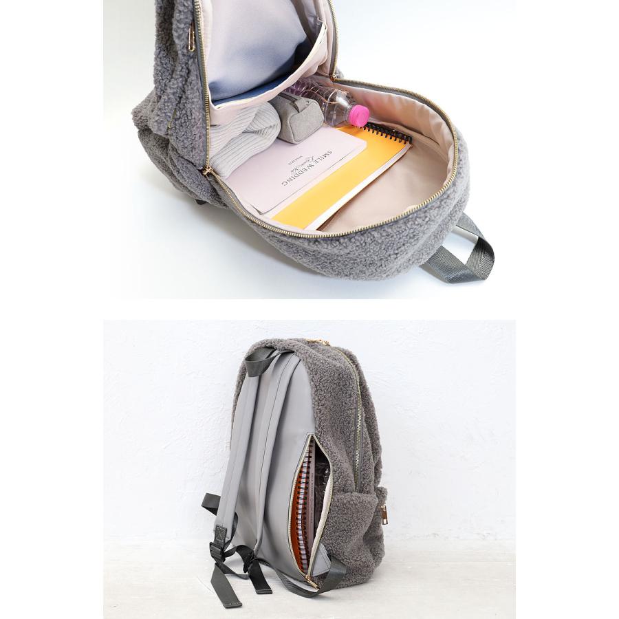 a-jolie アジョリー フェイクムートンデイパック aj-628 パール a-jolie アジョリー フェイクムートンデイパック aj-628 パール