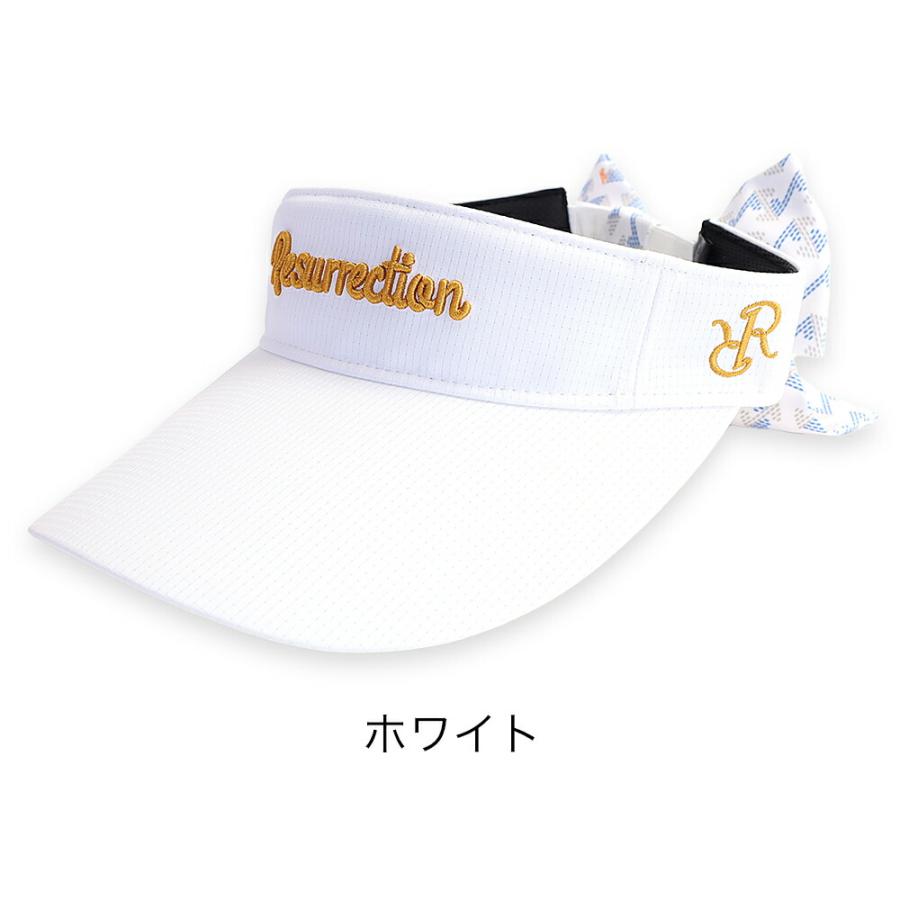 Resurrection レザレクション リボン ワイド サンバイザー キャップ