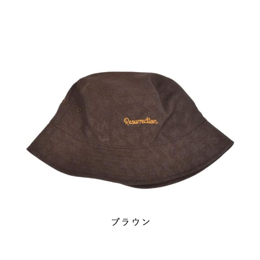 【美品】レザレクション　バケットハット　ブラック　L メンズ　レディース　ゴルフ ハット メンズ レディース レザレクション Resurrection ゴルフ