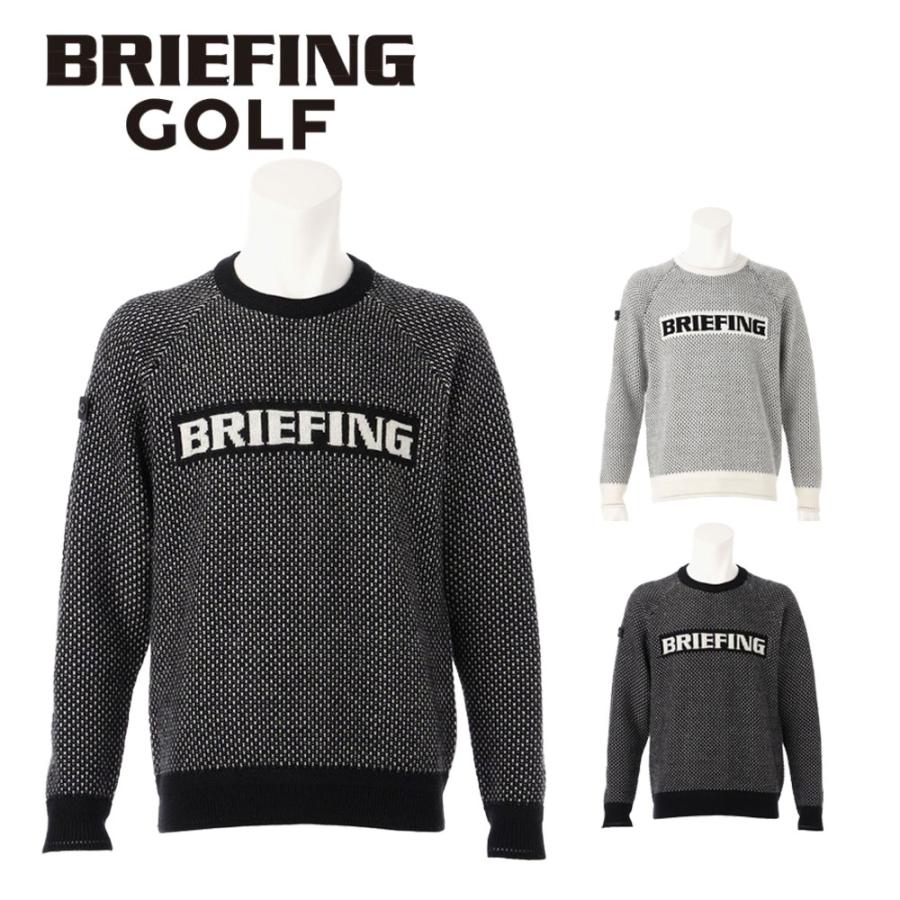 BRIEFING ブリーフィング GOLF MS MERINO WOOL LOGO CREWNECK BRIEFING ブリーフィング GOLF MS MERINO WOOL LOGO CREWNECK