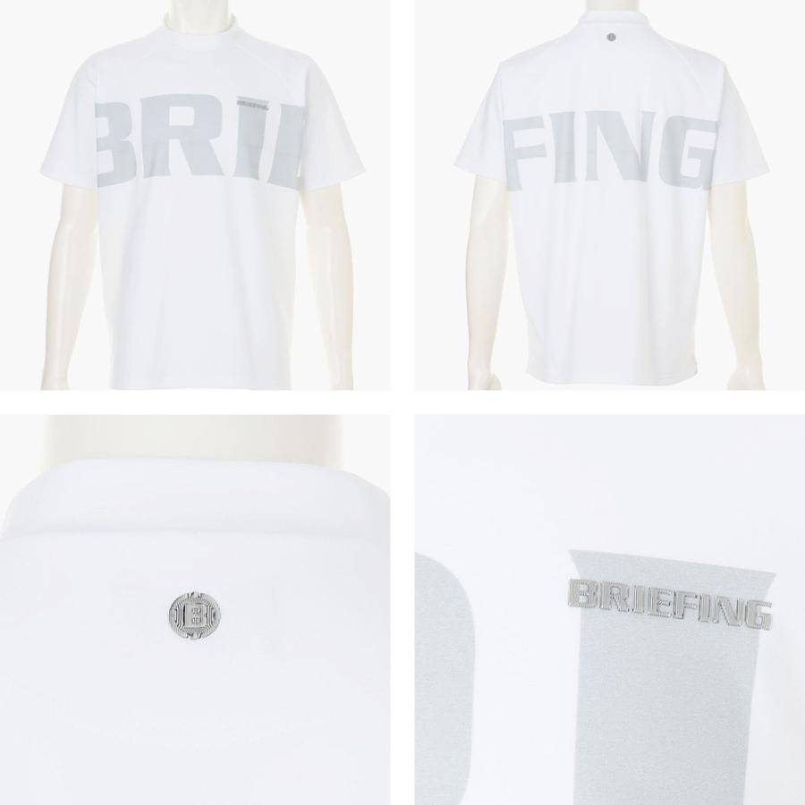 BRIEFING GOLFブリーフィングゴルフバックロゴラインシャツホワイトⓂ BRIEFING GOLF（ブリーフィングゴルフ） ブリーフィング ゴルフ ゴルフ