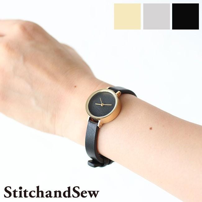ステッチアンドソー 腕時計 ステンレス スチール スクエア ウォッチ StitchandSew Circle Watch Mサイズ c24 スティッチアンドソー