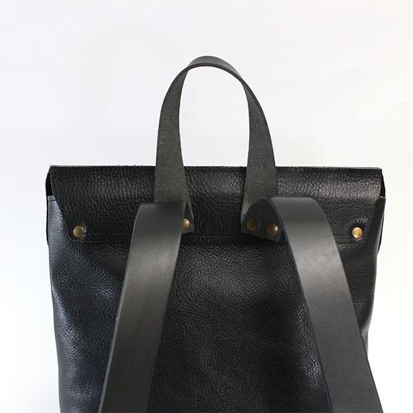 美品　CLEDRAN 本革 リュック バック シボ革 ブラック CLEDRAN クレドラン バッグ アモ リュックサック リュック AMO