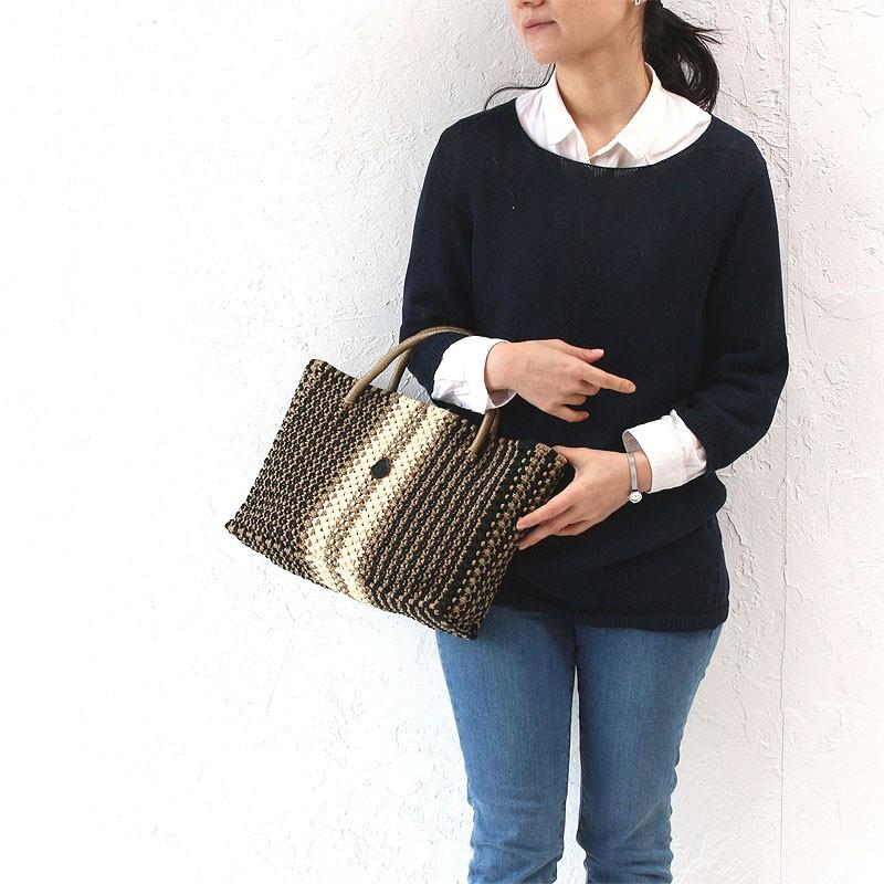 クレドラン かごバッグ CLEDRAN HAND&WORKS HAND KNITTING SQUARE TOTE ハンドアンドワークス