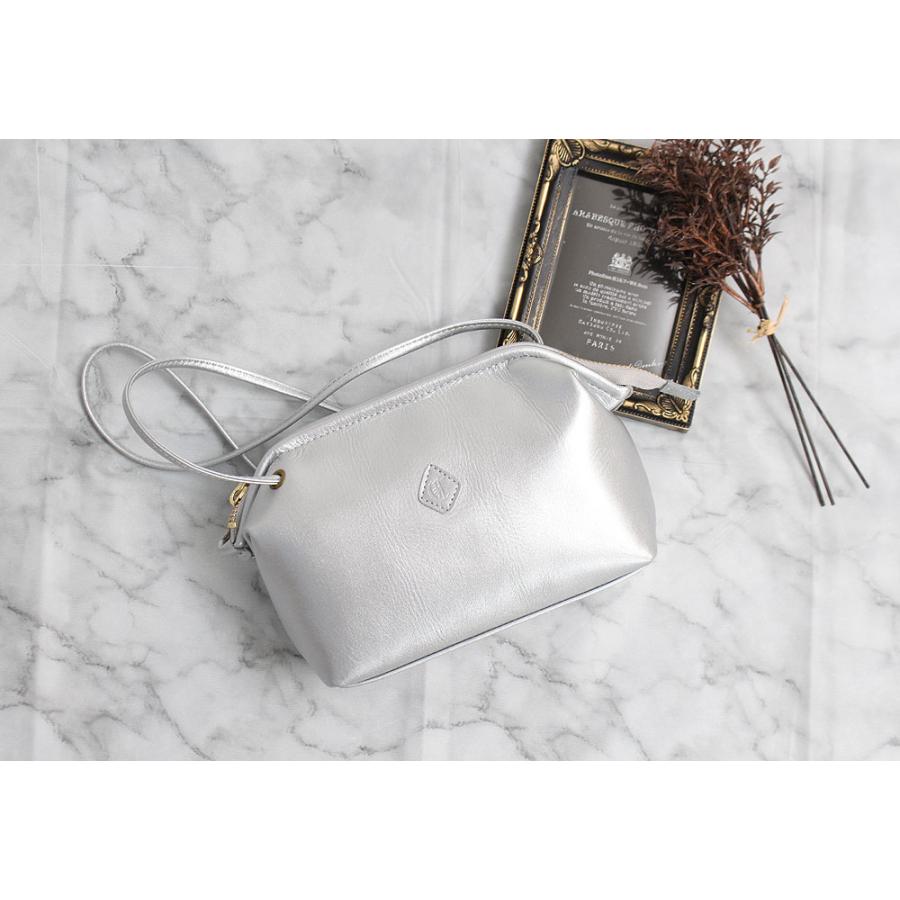 CLEDRAN クレドラン タンテ パースショルダー シルバー メタリック 革 CLEDRAN（クレドラン） ショルダーバッグ CLEDRAN TANTE PURSE