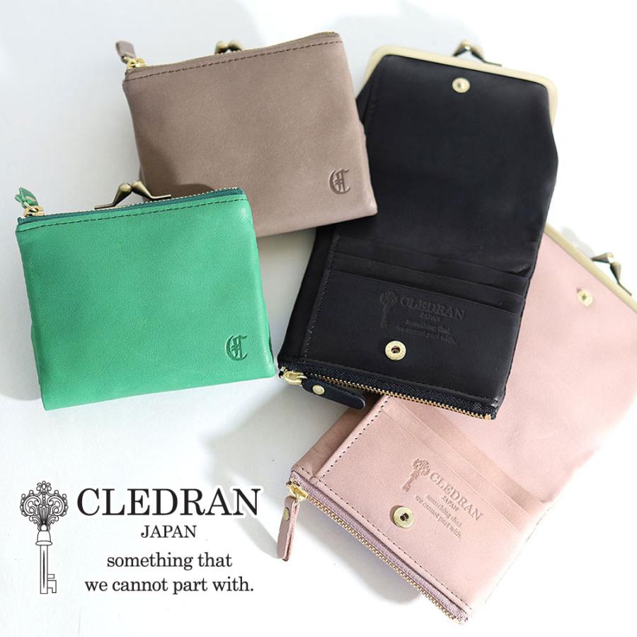 CLEDRAN ミニ財布‼️箱無し発送で6,000円‼️ CLEDRAN クレドラン VIF DROP PURSE WALLET がま口折財布 cl3638