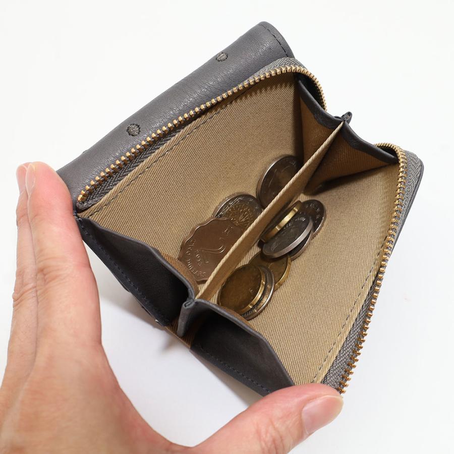 c_c_ グルダントレカ11枚 LEATHER L ZIP WALLET / ブラック