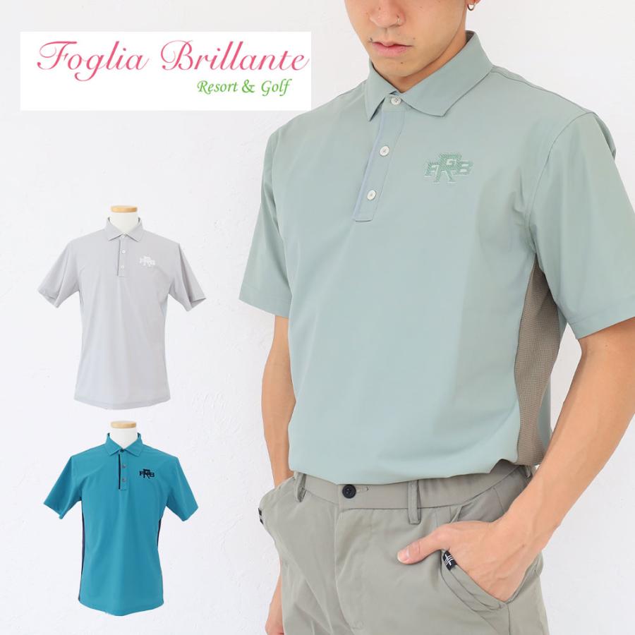 Ｆoglia Brillante ナイロンスムースシャツ フォーリアブリランテ ナイロンスムースシャツ ポロシャツ メンズ 半袖
