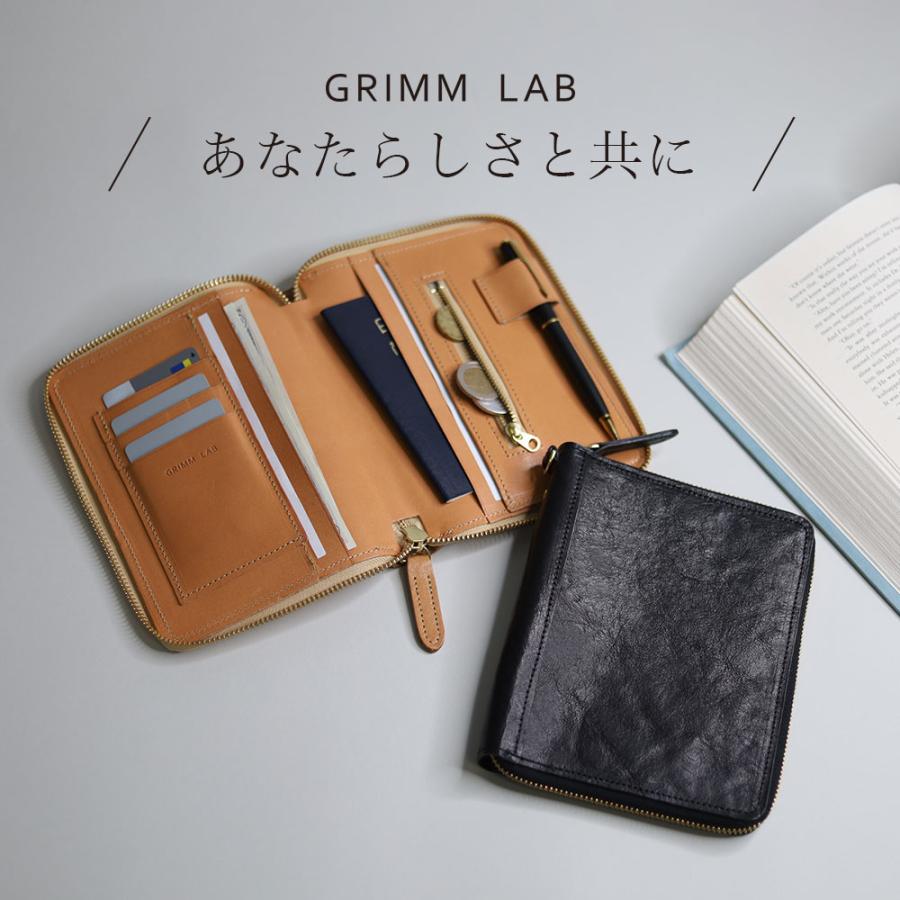GRIMM LAB A6判 ラウンドファスナー 手帳カバー グリムラボ gl-00004