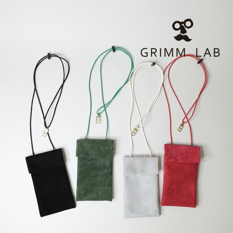 GRIMM LAB グリムラボ ネックポーチ マグネット スマホポーチ  軽量 縦 縦型 かわいい 本革 gl-00023 スエード 軽量 斜めがけ 日本製 パスポートバッグ ショルダーポーチ ナチュラル GRIMM LAB グリムラボ ネックポーチ マグネット スマホポーチ 軽量 縦