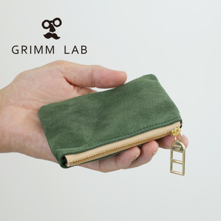 GRIMM LAB グリムラボ レザー スエード ファスナー ポーチ 日本製 革
