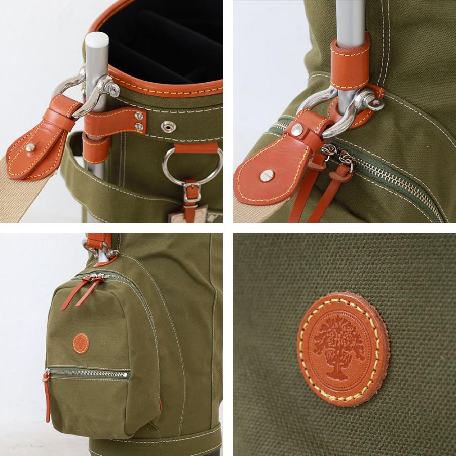 木の庄帆布　キャディーバッグ　パイプバッグ　カーキ New!!】木の庄帆布 パイプキャディバッグ 『1』– 代官山ゴルフ