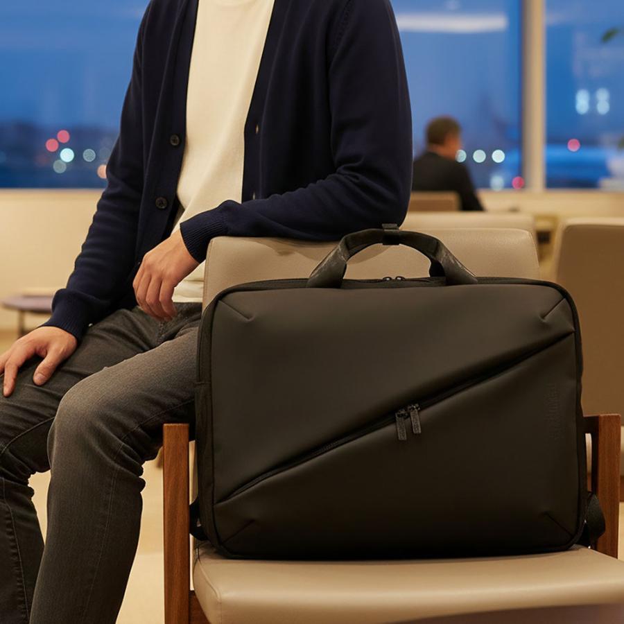 Manhattan Portage マンハッタンポーテージ ブラックレーベル 2WAYブリーフケース mp1758vglbl メンズ レディース A4 12L 防水 PC収納 ベジーレザー ビジネスの画像