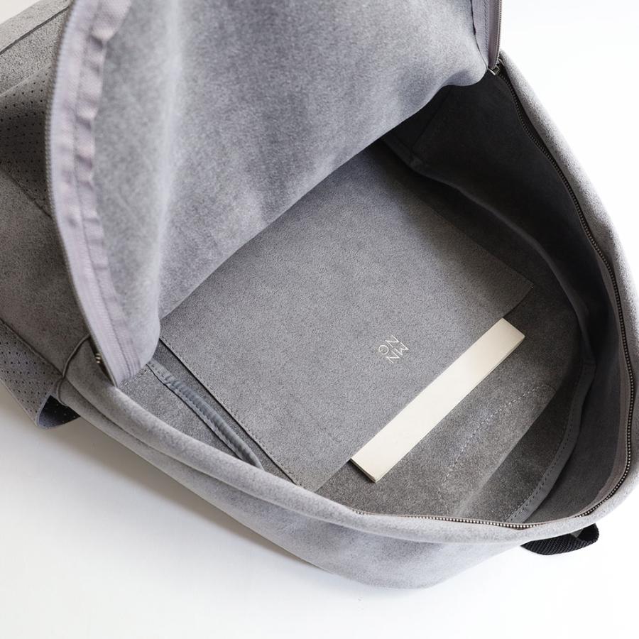 超軽量 洗える ウルトラスエード リュックサック MNNG 洗濯可 Rucksack Large RS2-US 通勤 レザー調 デイパック Lサイズ  正規品 もののぐ mononogu A4の画像