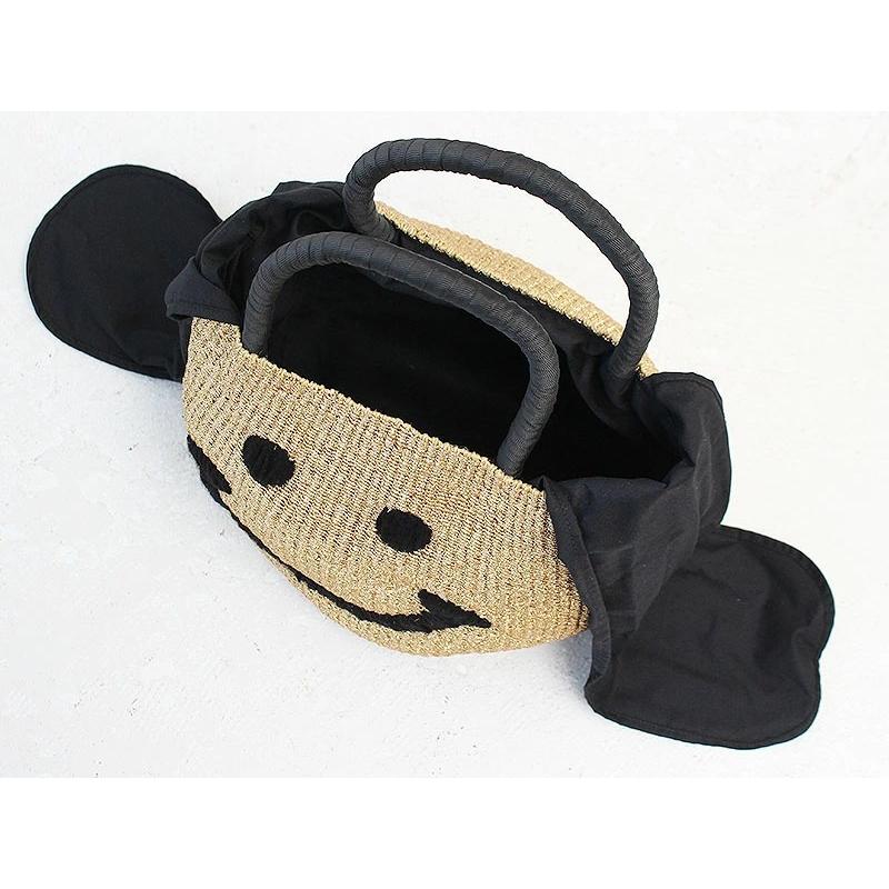 レア✨アジョリー スマイル ニコちゃん かごバッグ ゴールド メタリック a-jolie アジョリー かごバッグ メタリックスマイルカゴ