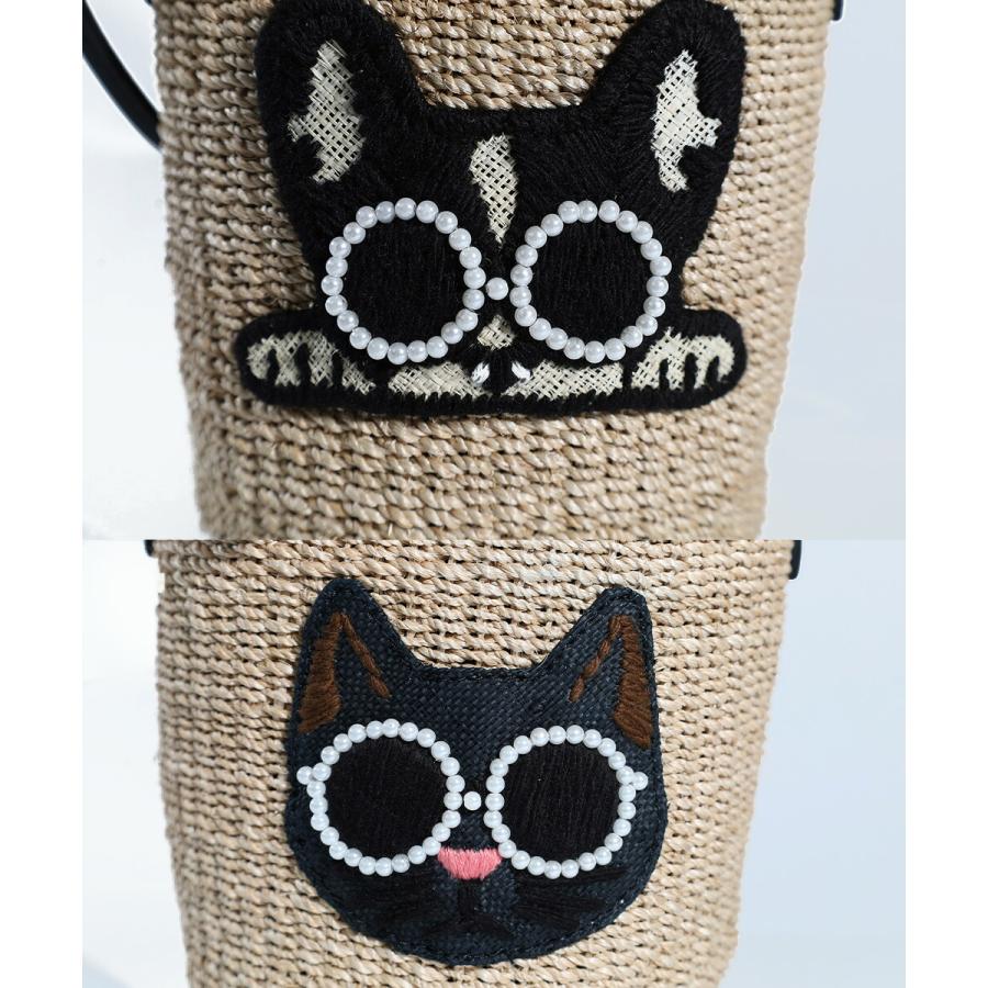 a-jolie アジョリー ラフィアかごバッグ カゴバッグ アニマル