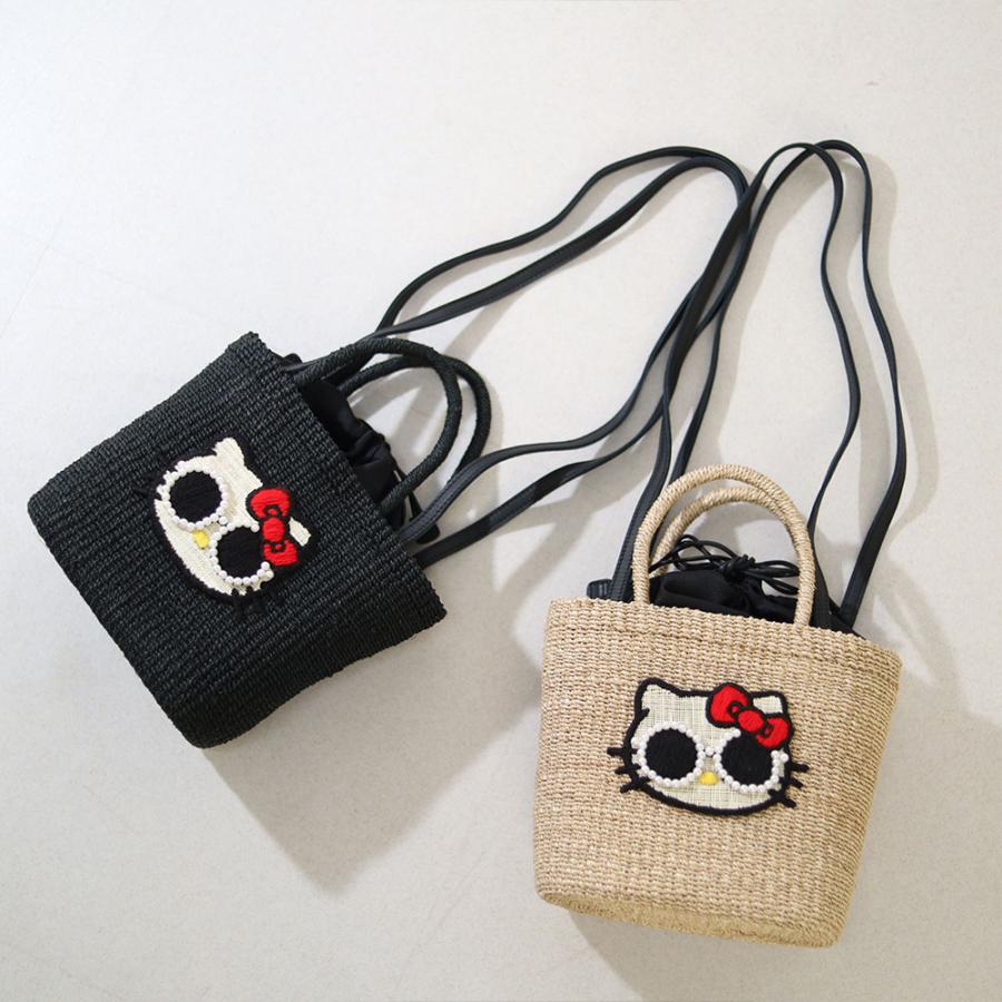 a-jolie アジョリー キティ トートバッグ 手持ちバッグ 2WAY sim26-ss13 レディース 春夏 お出かけ バッグ かごバッグの画像