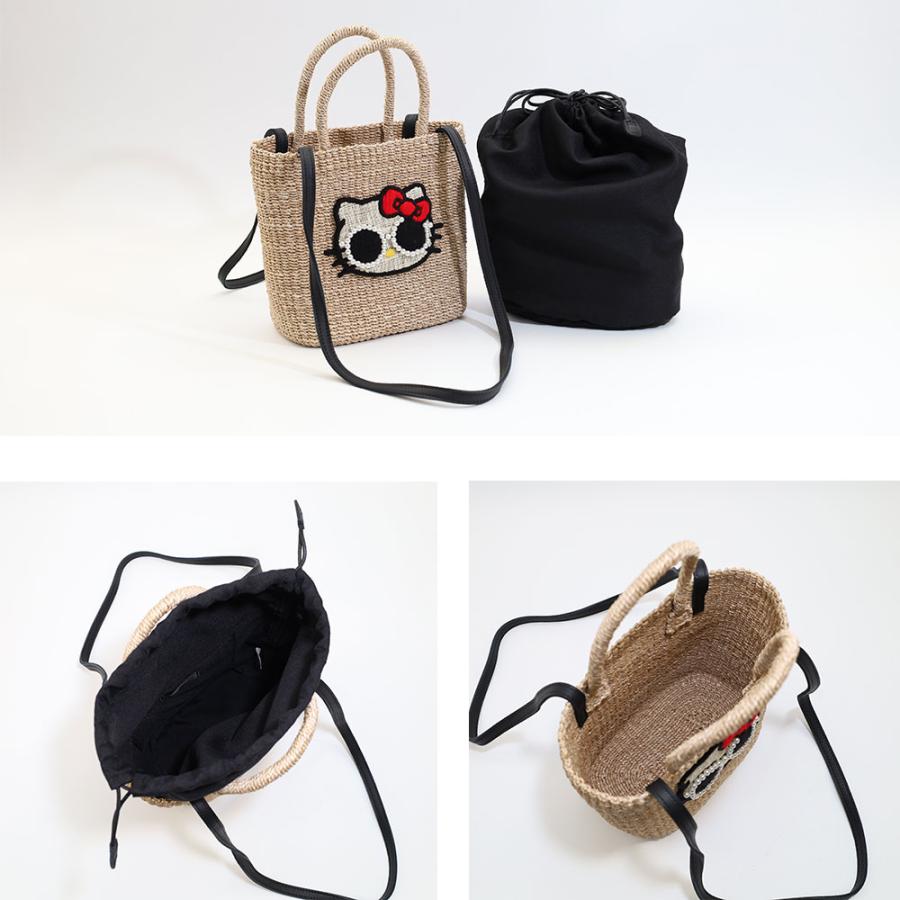 a-jolie アジョリー キティ トートバッグ 手持ちバッグ 2WAY sim26-ss13 レディース 春夏 お出かけ バッグ かごバッグの画像