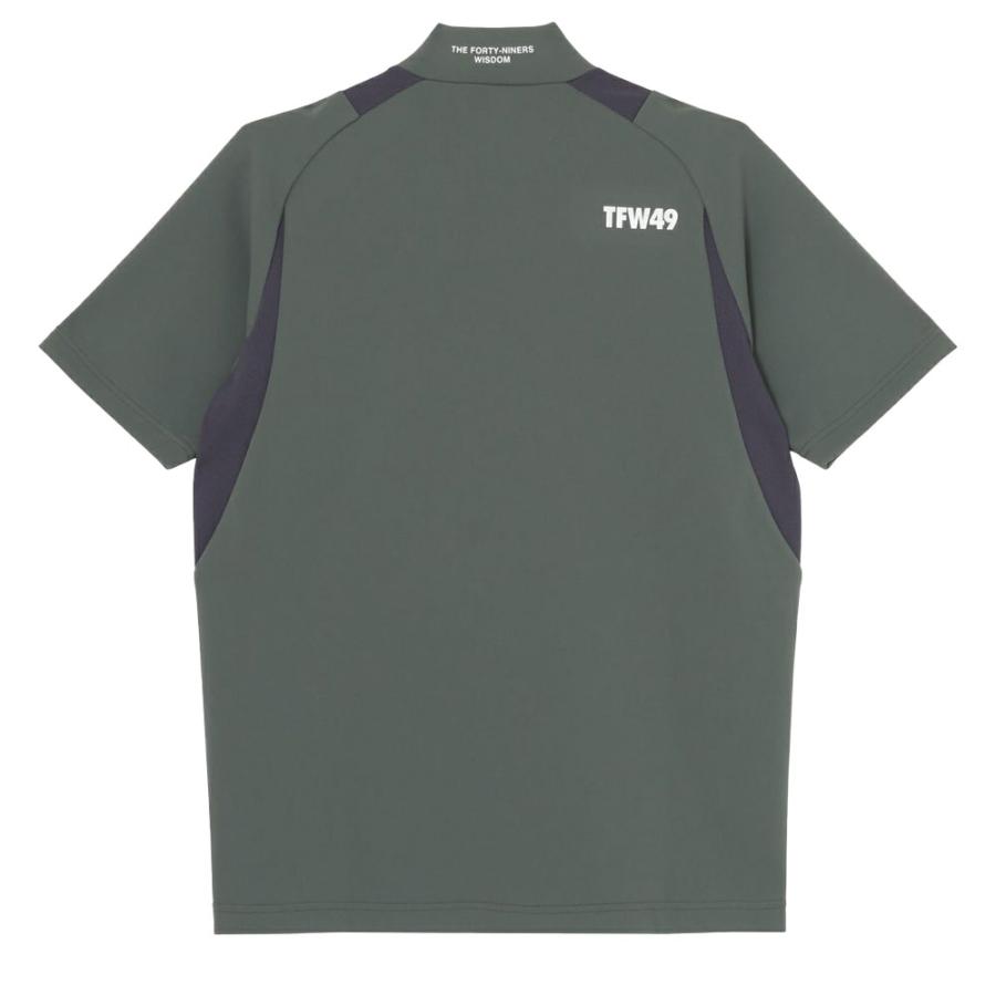 V12 TFW49 SIDE MESH SHORT SLEEVE MOCKNECK タートルネック