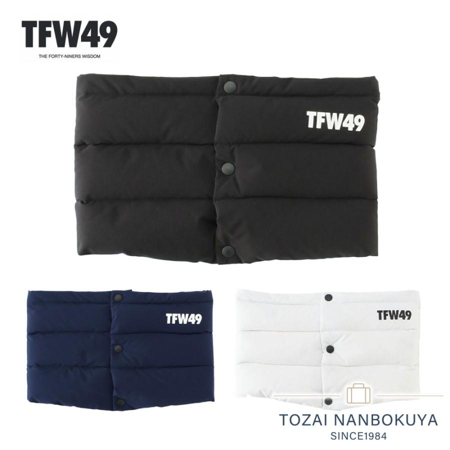 新品未使用　TFW49 ネックウォーマー チャコール　ホワイト　ゴルフ TFW49 TFW49 GOLF DOWN NECK WARMER ゴルフ ダウンネック ウォーマー