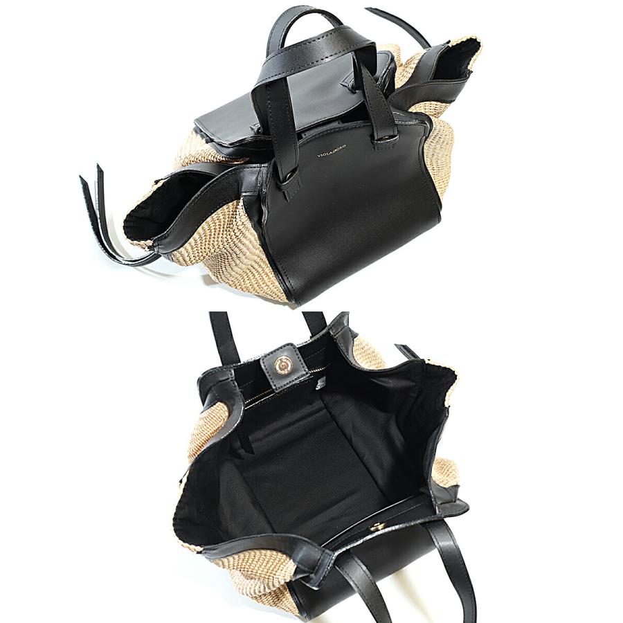 予約品　VIOLA d'ORO 新品未使用　編み込みデザイン バッグ VIOLAd'ORO ヴィオラドーロ GINO マイクロファイバースエード