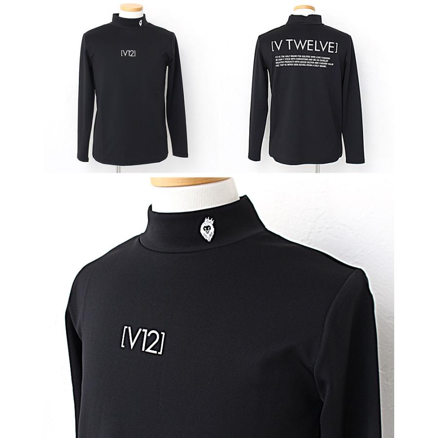 V12 ヴィトゥエルブ ゴルフ CENTER LOGO MOCK モックネック 長袖