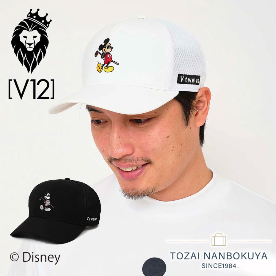 ゴルフ　V12 ヴィトゥエルブ メッシュキャップ ミッキーマウス コラボ V12 ヴィトゥエルブ キャップ メッシュキャップ ポリエステル SM