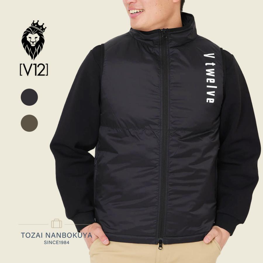 V12ゴルフ　ベスト XL ヴィトゥエルブ　エアーベスト　ブラック V12 ヴィトゥエルブ ゴルフウェア メンズ レディース HIDE HOOD VEST
