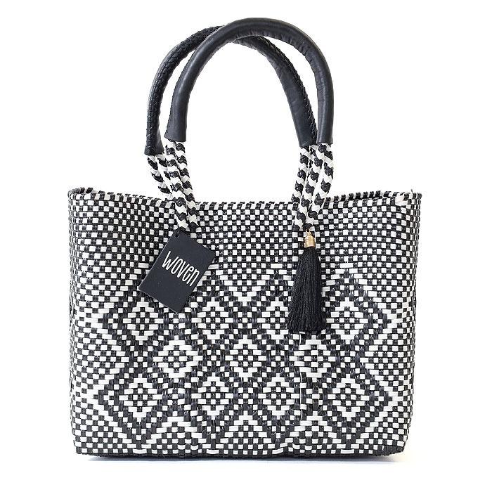 WOVEN ウーブン ウーヴン タッセル付き バスケットバッグ