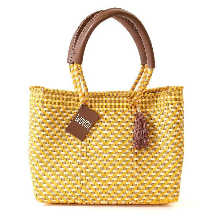 WOVEN ウーブン ウーヴン タッセル付き バスケットバッグ