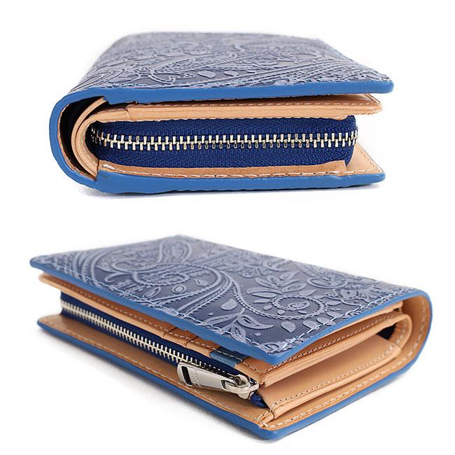 BAGGY PORT バギーポート 藍染め ペイズリー 二つ折り財布 KOI