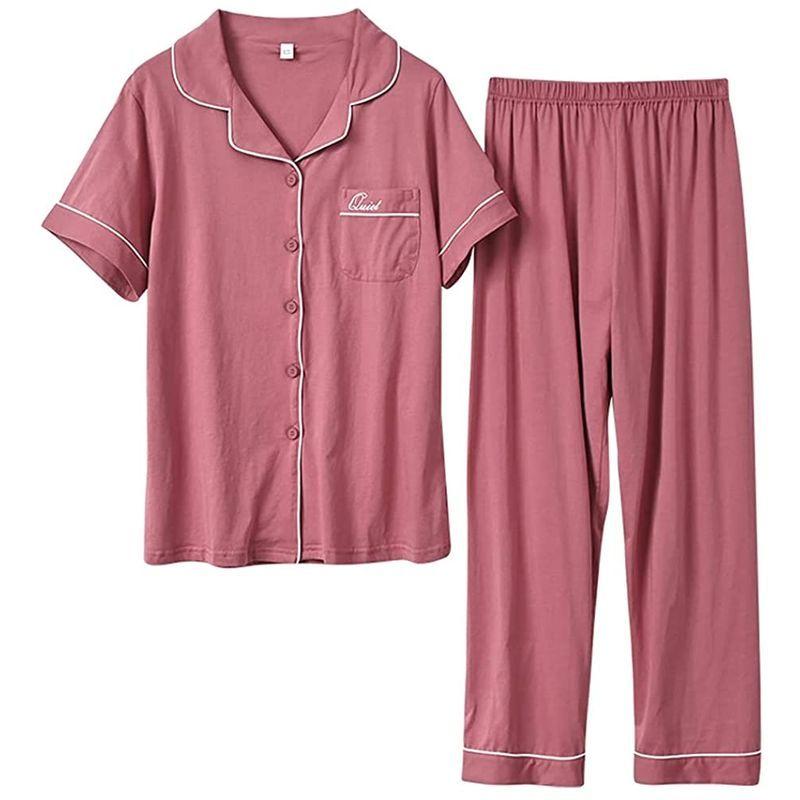 12月スーパーsale パジャマ 綿 100 夫婦 メンズ レディース ルームウェア 夏 開襟 部屋着 半袖 九分丈パンツ 上下セット 肌に優しい ポケット付き 薄 Babylonrooftop Com Au