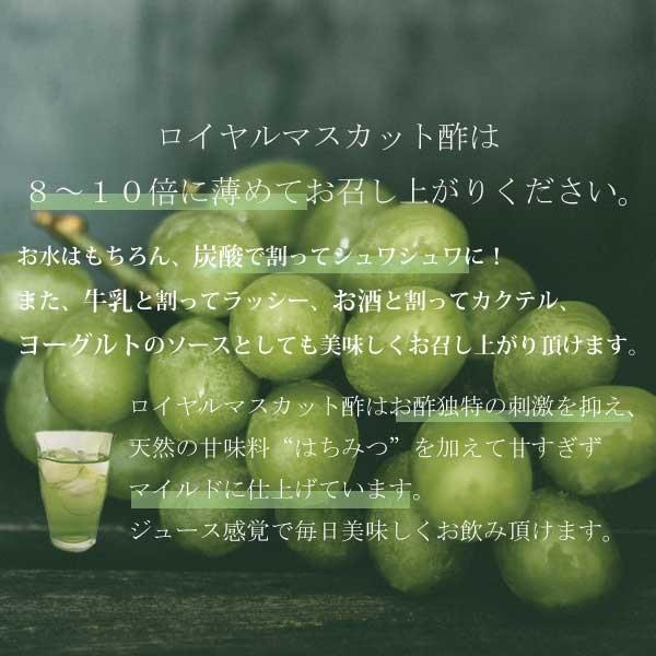 【保存料無添加】ロイヤルマスカット酢720ml×3本セット【はちみつ入り】【濃縮タイプ】【果実酢】【ぶどう酢】【フルーツ酢】【アルカリ飲料】の画像