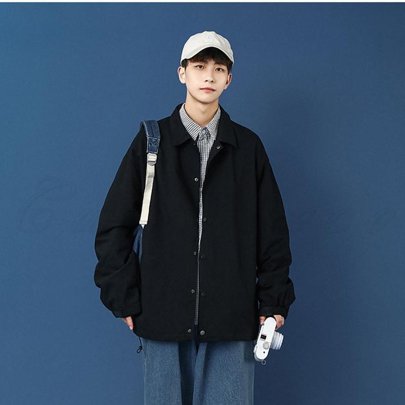 ジャケット メンズ ステンカラーコート 無地 トップス