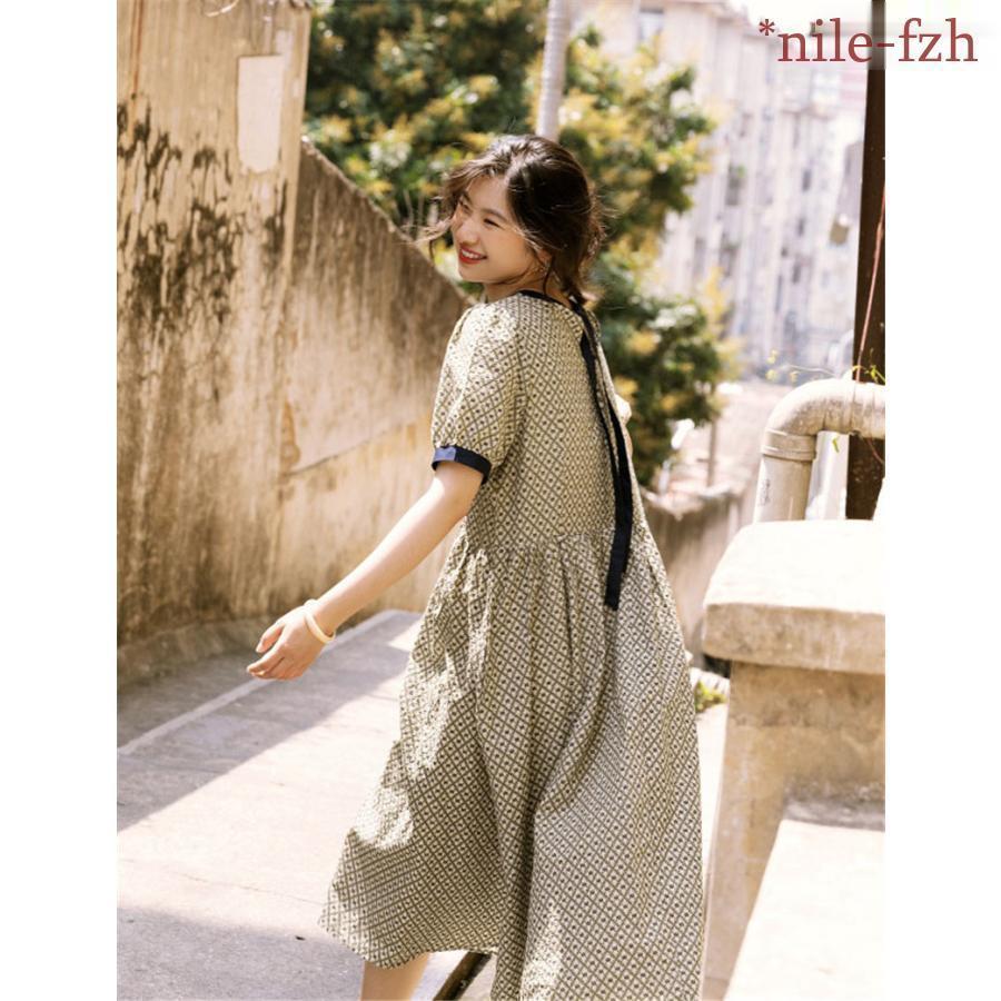 ワンピース レディース ロング丈 マキシ丈 半袖 シャツ 春 夏 春