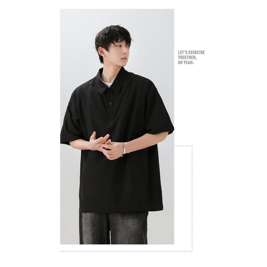 ポロシャツ メンズ 半袖 ゴルフウェア 接触冷感 軽量 無地 半袖