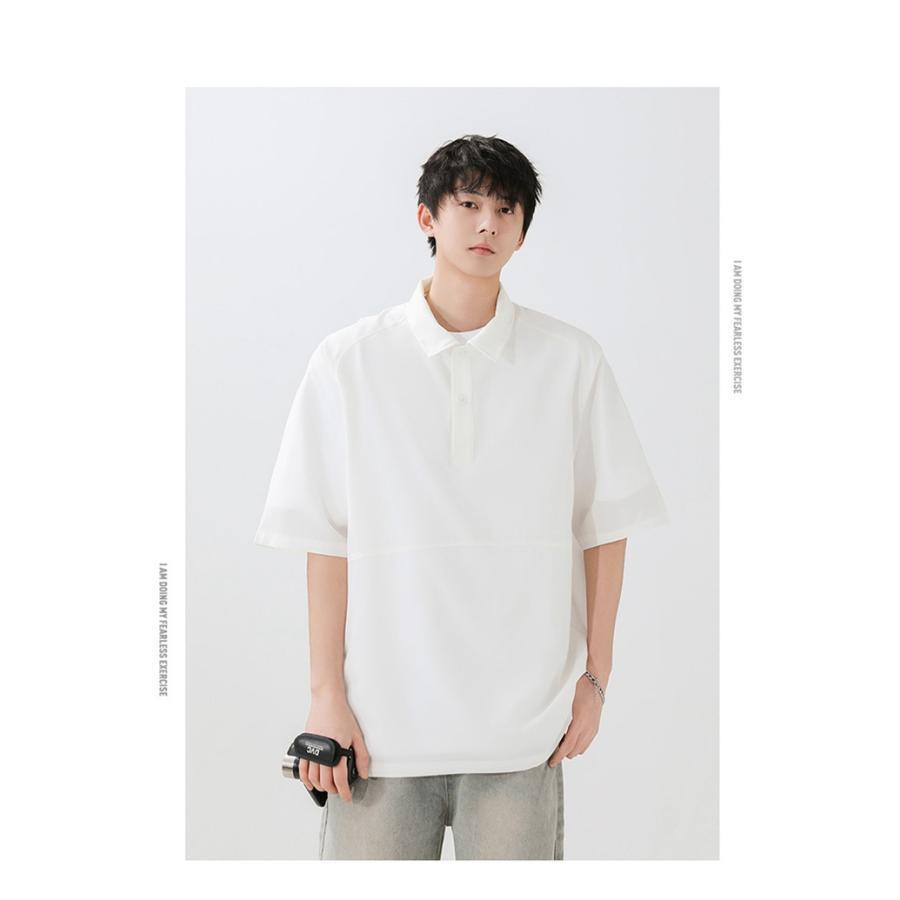 ポロシャツ メンズ 半袖 ゴルフウェア 接触冷感 軽量 無地 半袖