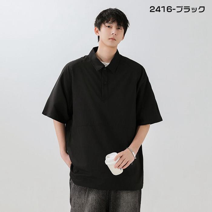 ポロシャツ メンズ 半袖 ゴルフウェア 接触冷感 軽量 無地 半袖