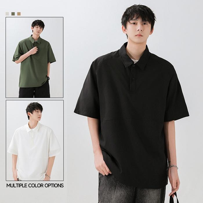 ポロシャツ メンズ 半袖 ゴルフウェア 接触冷感 軽量 無地 半袖